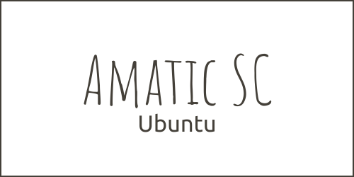 Canva Font Pairings Amatic SC and Ubuntu