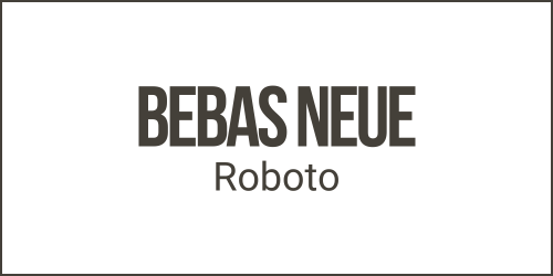 Canva Font Pairings Bebas Neue and Roboto