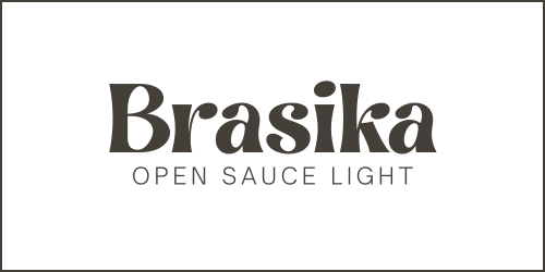 Canva Font Pairings Brasika and Open Sauce Light