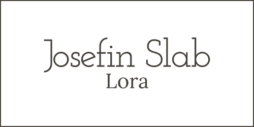 Canva Font Pairings Josefin Slab and Lora