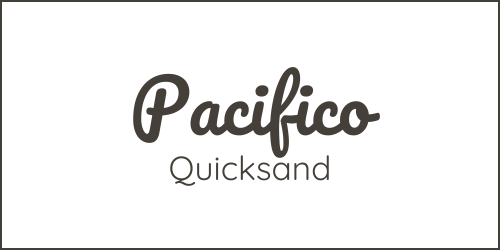 Canva Font Pairings Pacifico and Quicksand