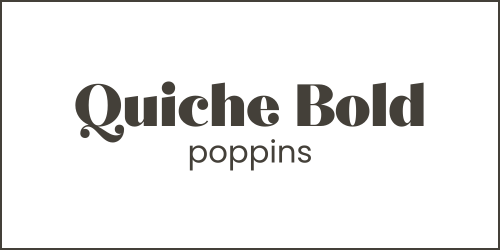 Canva Font Pairings Quiche Bold and Poppins