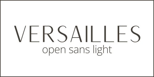 Canva Font Pairings Versailles and Open Sans Light