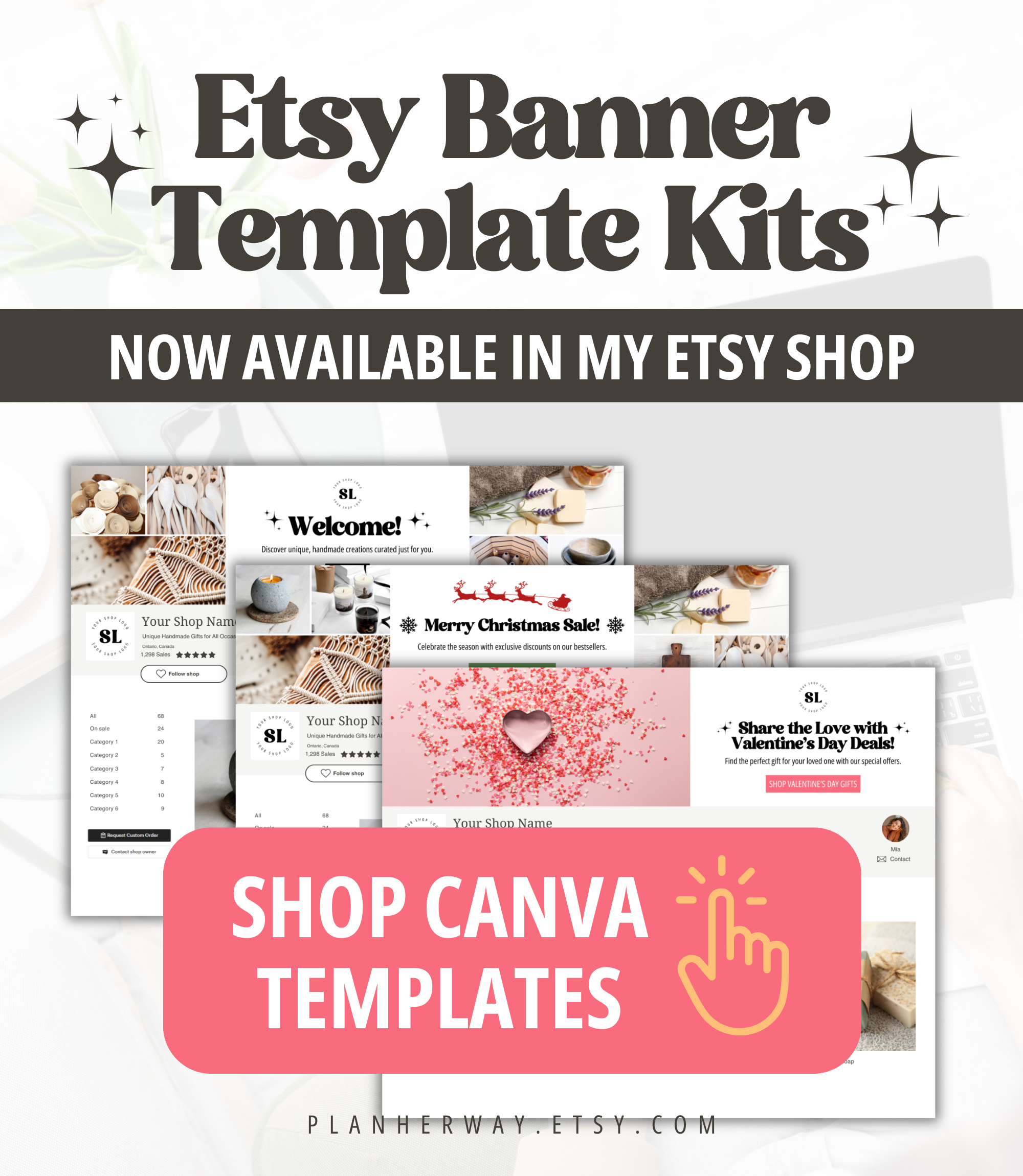 Etsy Banner Template Kits Plan Her Way Etsy Shop