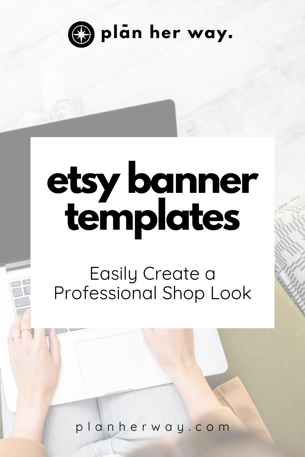 Canva Etsy banner templates with modern minimalist design – ideal for creating a professional shop look